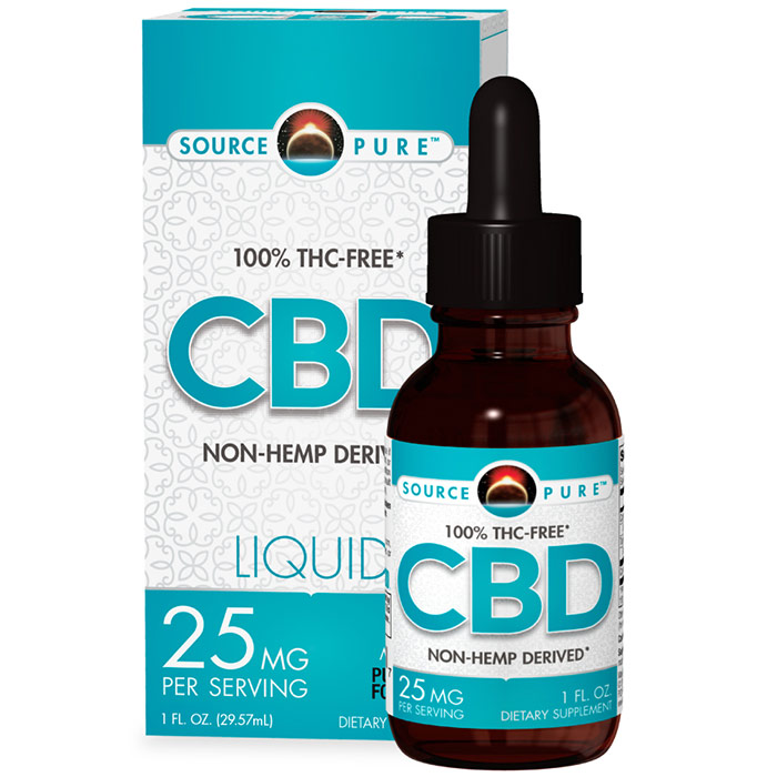 SourcePure CBD Liquid 25 mg, 1 oz, Source Naturals