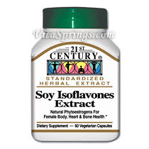 Soy Isoflavones Extract 60 Vegetarian Capsules, 21st Century Health Care