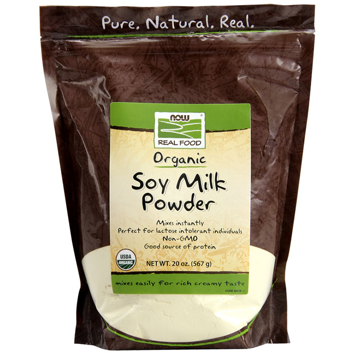 Instant Soy Milk Powder, Organic, Non-GMO, 20 oz, NOW Foods