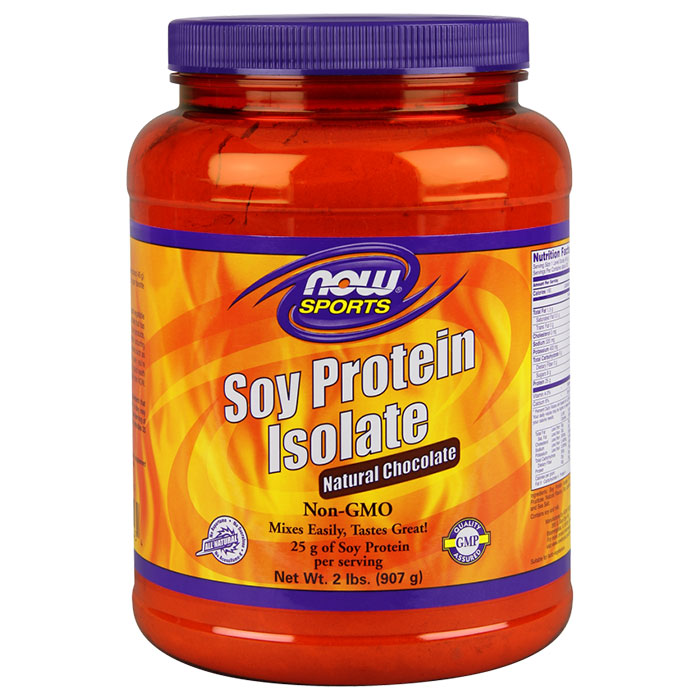 Soy Protein Isolate - Natural Chocolate, 2 lb, NOW Foods