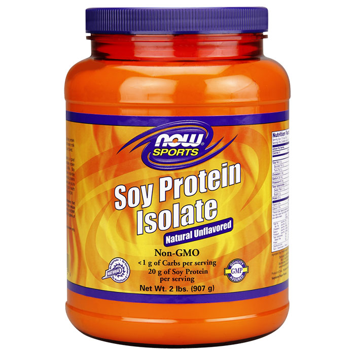 Soy Protein Isolate Powder, Non-GMO Unflavored, 2 lb, NOW Foods