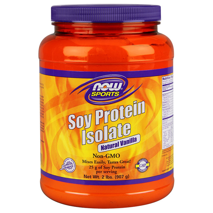 NOW Foods Soy Protein Isolate - Natural Vanilla, 2 lb, NOW Foods