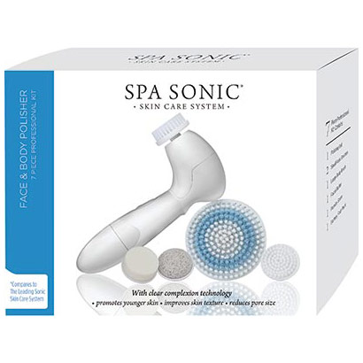 Spa Sonic Skin Care System Face & Body Polisher Deluxe Kit