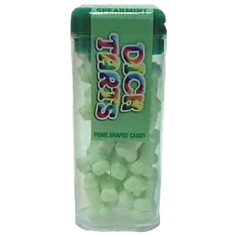 Dick Tarts in Blister Card, Penis Shaped Candy Mints, Spearmint Flavored, Hott Products