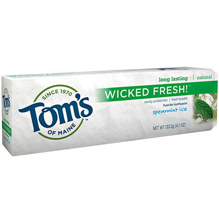 Wicked Fresh Fluoride Toothpaste - Spearmint Ice, 4.7 oz, Toms of Maine