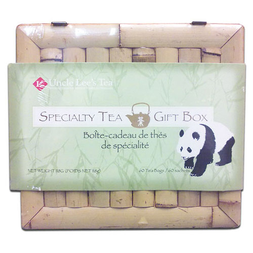 Uncle Lee's Tea Specialty Tea Bamboo Gift Box, 60 Tea Bags, Uncle Lee's Tea