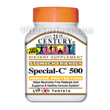 21st Century HealthCare Special-C 500 with Rose Hips & Bioflavonoids, 110 Tablets, 21st Century Health Care