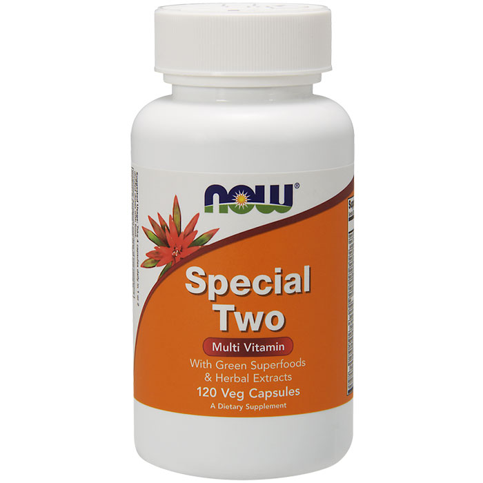 Special Two, Multi Vitamin with Greens & Herbs, 120 Veg Capsules, NOW Foods