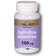 Spirulina-Hawaiian 500mg 100 tabs, Thompson Nutritional Products
