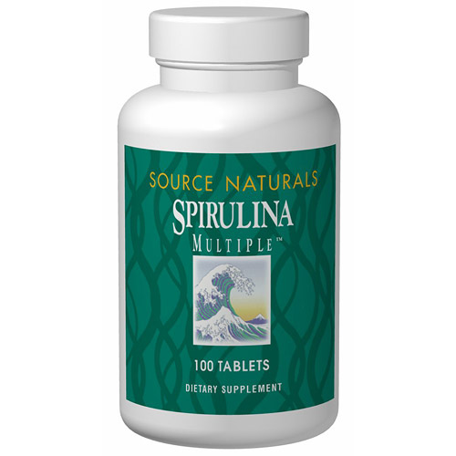 Spirulina Multiple, Multi-Vitamin and Mineral Vegetarian 100 tabs from Source Naturals