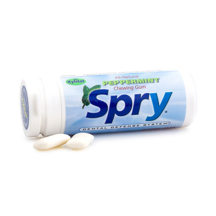 Spry Xylitol Chewing Gum - Peppermint, 30 ct x 6 Tubes, Xlear (Xclear)