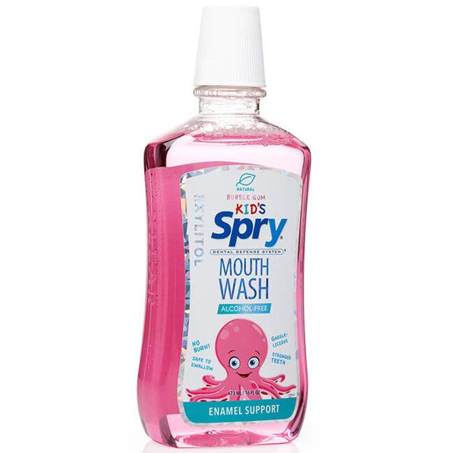 Spry Kids Mouth Wash, Alcohol Free, Natural Bubble Gum, 16 oz, Xlear