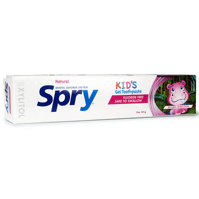 Spry Kids Xylitol Gel Toothpaste, Natural Bubblegum, 5 oz, Xlear