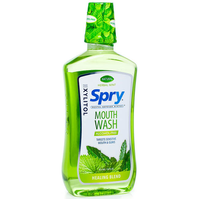 Spry Mouth Wash, Healing Blend, Alcohol Free, Natural Herbal Mint, 16 oz, Xlear