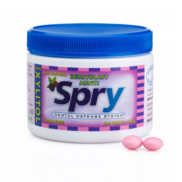Spry Xylitol Mints - Berry Blast, Sugar Free, 240 ct Jar, Xlear (Xclear)