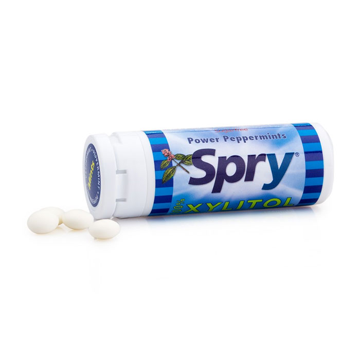 Spry Xylitol Mints - Peppermint, 45 ct x 6 Tubes, Xlear (Xclear)