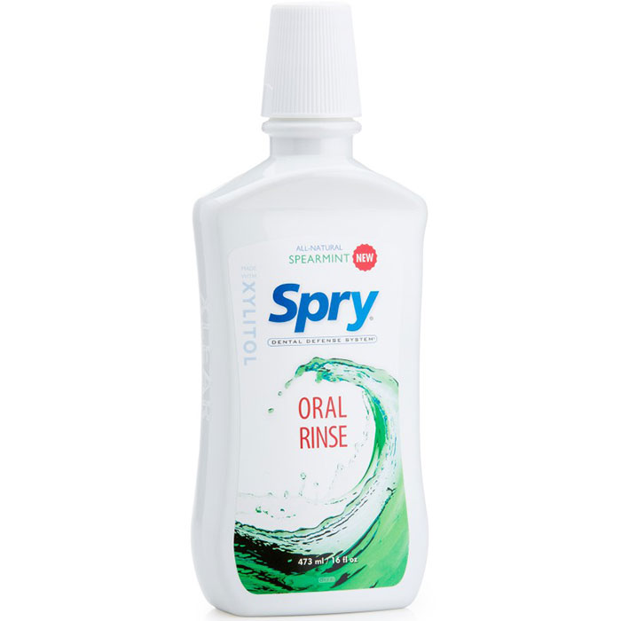 Spry Xylitol Oral Rinse - Spearmint, All Natural, 16 oz, Xlear (Xclear)
