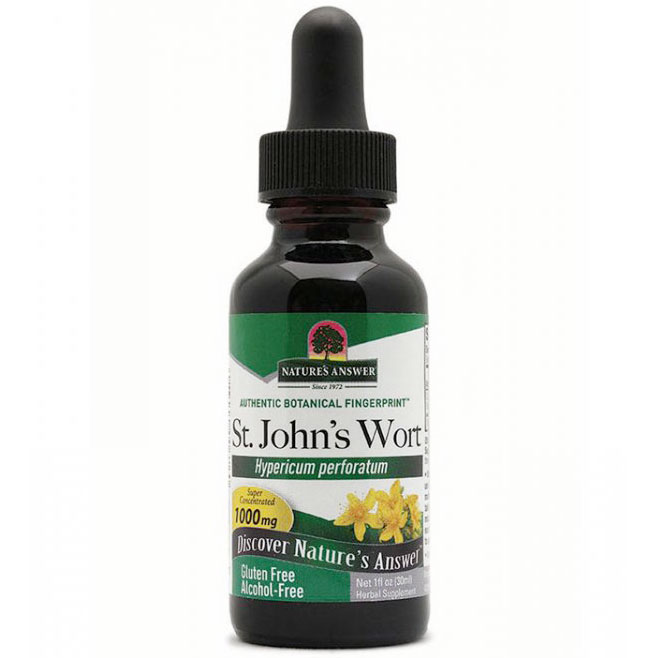 St. Johns Wort Extract Liquid Alcohol-Free, 1 oz, Natures Answer