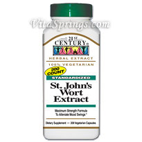 St. Johns Wort Extract 200 Vegetarian Capsules, 21st Century Health Care