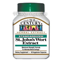 St. Johns Wort Extract 60 Vegetarian Capsules, 21st Century Health Care