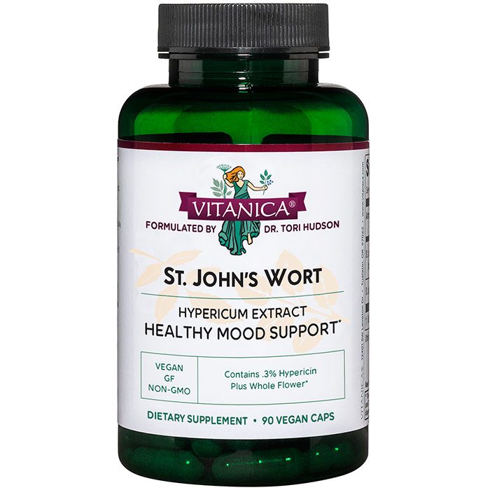 St. Johns Wort, 90 Vegetarian Capsules, Vitanica