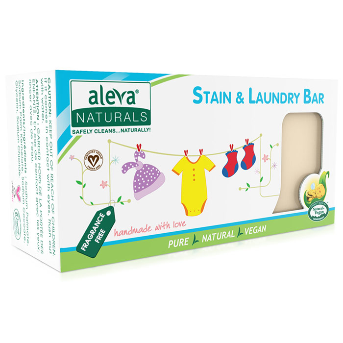 Stain & Laundry Bar, Fragrance Free, 7.76 oz, Aleva Naturals