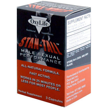 Stan-Tall Male Sexual Performance, 3 Capsules, Oxylife Products