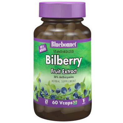 Standardized Bilberry Fruit Extract, 120 Vcaps, Bluebonnet Nutrition