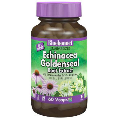 Standardized Echinacea Goldenseal Root Extract, 60 Vcaps, Bluebonnet Nutrition