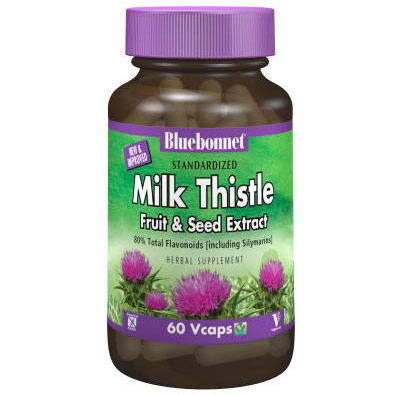 Standardized Milk Thistle Fruit & Seed Extract, 60 Vcaps, Bluebonnet Nutrition
