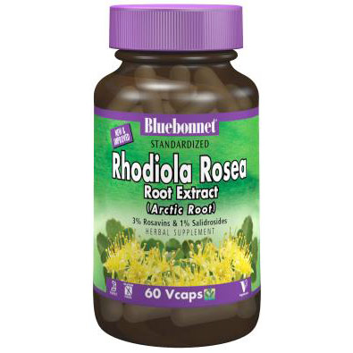 Standardized Rhodiola Rosea Root Extract, 60 Vcaps, Bluebonnet Nutrition