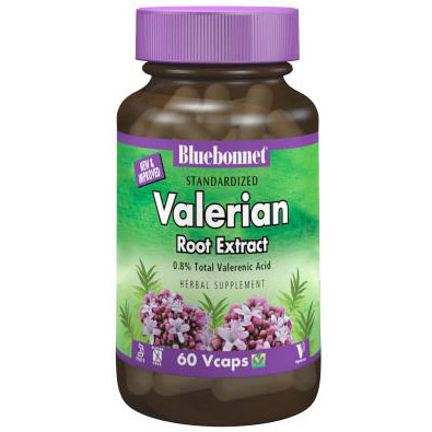 Standardized Valerian Root Extract, 60 Vcaps, Bluebonnet Nutrition