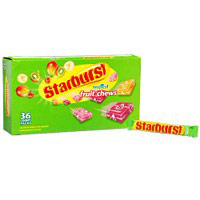 Starburst Tropical Fruit Chews, 2.07 oz x 36 ct