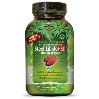 Steel-Libido RED, Max-Blood Flow, 150 Liquid Softgels, Irwin Naturals