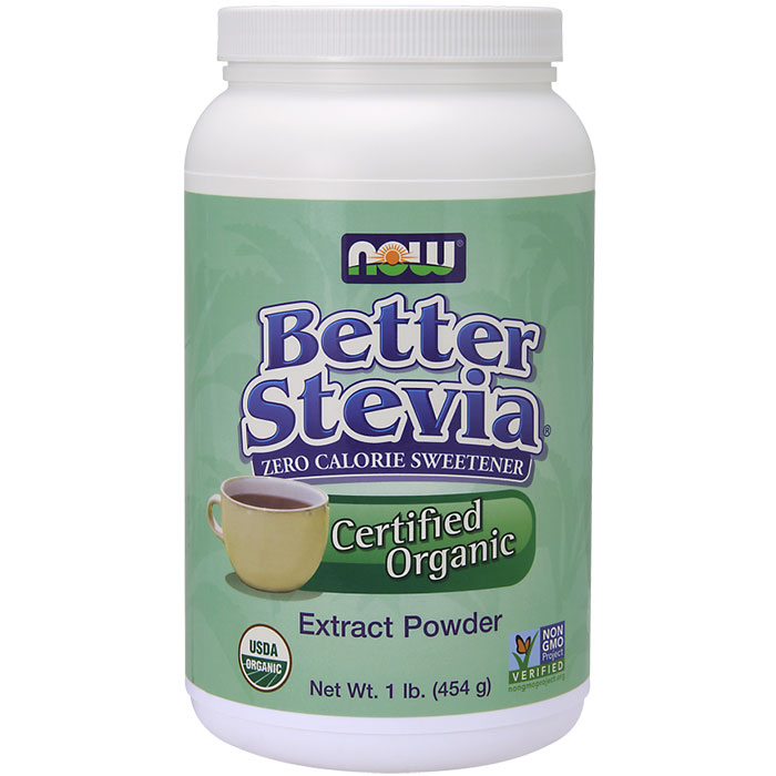 Better Stevia Extract Powder, Organic, Value Size, 1 lb, NOW Foods