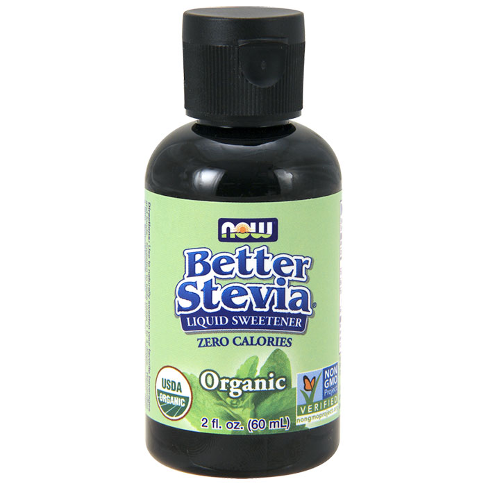 Organic Better Stevia Extract Liquid Sweetener, 2 oz, NOW Foods