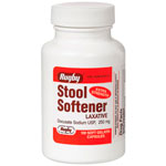 Docusate Sodium 250 mg, Stool Softener, 100 Softgels, Major