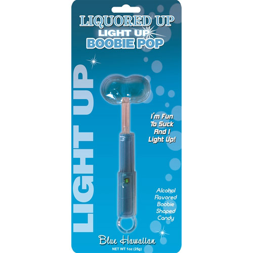 Liquored Up Light Up Boobie Pop - Blue Hawaiian, Adult Candy, Hott Products