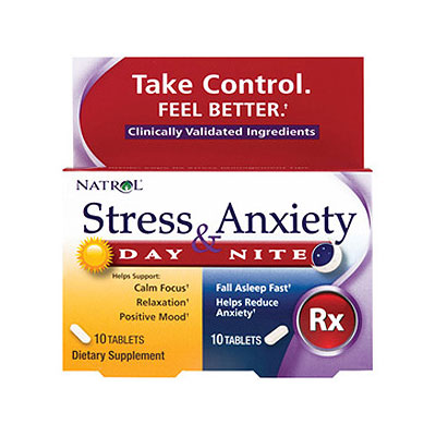 Stress & Anxiety Day & Nite Formulas, 10+10 Tablets, Natrol