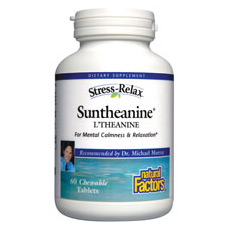 Stress Relax Suntheanine L-Theanine 60 Tablets, Natural Factors