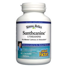 Natural Factors Stress Relax Suntheanine L-Theanine 60 Tablets, Natural Factors