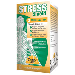 Stress Shield, Triple Action Stress Support, 60 Vegetarian Capsules, Country Life