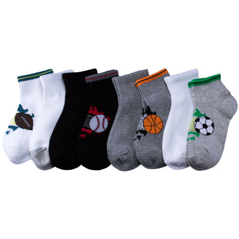 Stride Rite Boys Sock - Sports Burst, 8 Pack