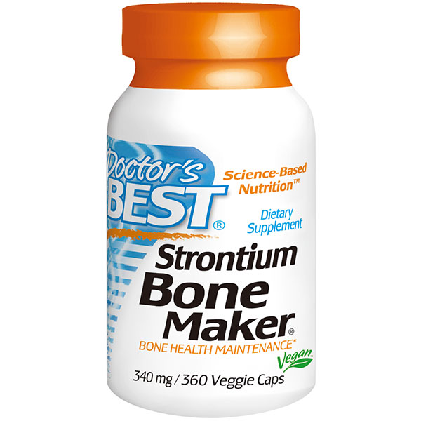 Strontium Bone Maker, 340 mg Elemental, 360 Vegetarian Capsules, Doctors Best