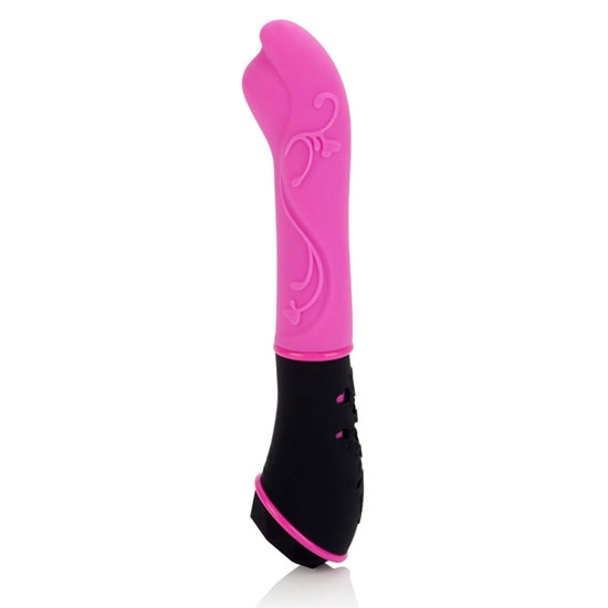 Tantric 10-Function Aura Massager - Pink, Sensually Curved Vibrator, California Exotic Novelties