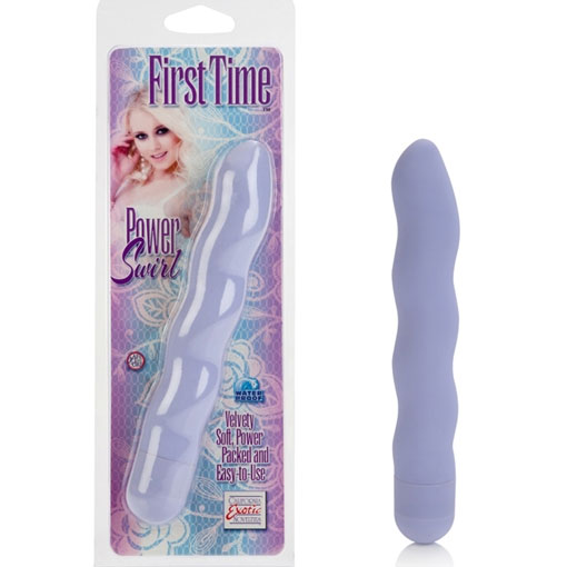 First Time Power Swirl Vibe - Purple, Sensually Swirled Vibrator, California Exotic Novelties