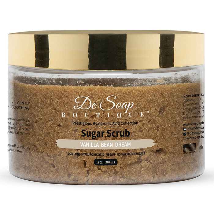 Sugar Scrub - Vanilla Bean Dream, 12 oz (340.19 g), De Soap Boutique