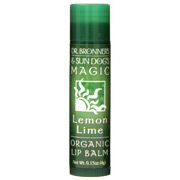 Dr. Bronner's Magic Soaps Sun Dog's Organic Lip Balm Lemon Lime 0.15 oz from Dr. Bronner's Magic Soaps