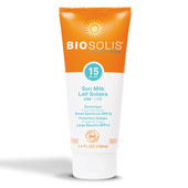 Sun Milk Lotion for Face & Body SPF 15, Value Size, 3.4 oz, Biosolis