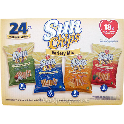SunChips Multigrain Snacks Variety Mix, 24 Packs (1.02 kg)